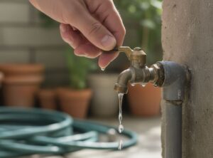 Vanne d'eau ouverte ou fermée
