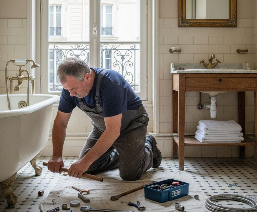 Coût des travaux de plomberie dans une salle de bain