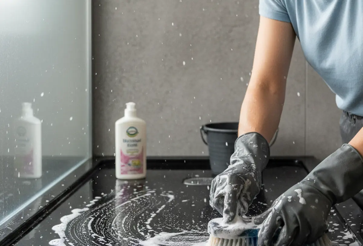 Comment enlever les rayures sur un receveur de douche en résine noire